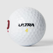 Red Leopard Print 60ste verjaardag Golfer 60 jaar Golfballen (Logo)