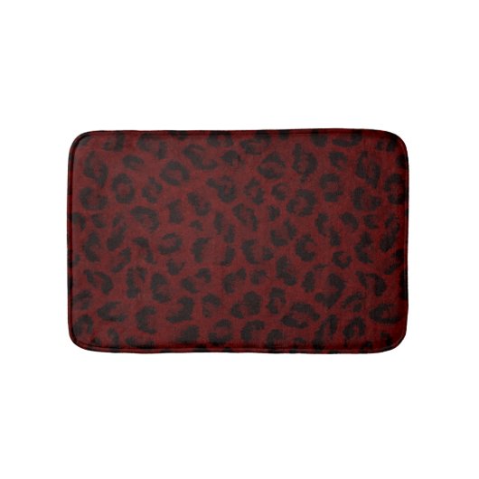 Red Leopard Print Badmat (Voorkant)