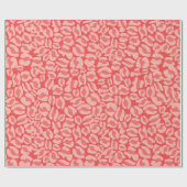 Red Leopard Print Cadeaupapier (Vlak)