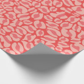 Red Leopard Print Cadeaupapier (Hoek)