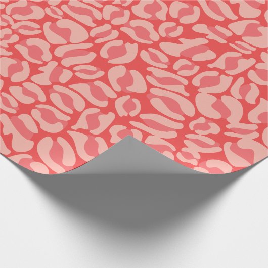 Red Leopard Print Cadeaupapier (Hoek)