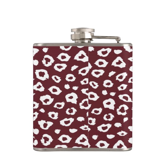 Red Leopard Print Heupfles (Achterkant)