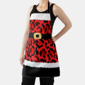 Red Leopard Print Kerstman Kostuum Kerstmis Schort (Insitu)
