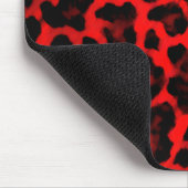 Red Leopard Print Muismat (Hoek)