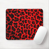 Red Leopard Print Muismat (Met muis)
