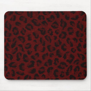 Red Leopard Print Muismat