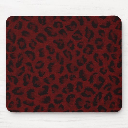 Red Leopard Print Muismat (Voorkant)