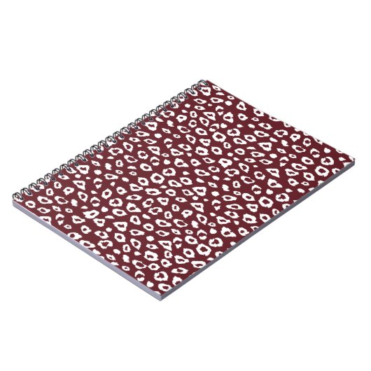 Red Leopard Print Notitieboek (Linkerzijde)