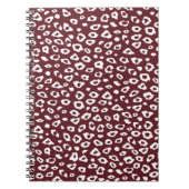 Red Leopard Print Notitieboek (Voorkant)