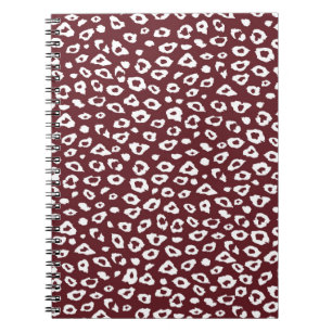 Red Leopard Print Notitieboek