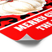 Red Leopard Print Retro Kerstman Kerstmis (Hoek)