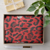 Red Leopard Print Retro Kerstman Kerstmis Tissuepapier (Geschenk)