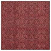 Red Leopard Print Stof (Swatch)