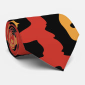 Red Leopard Print Stropdas (Opgerold)