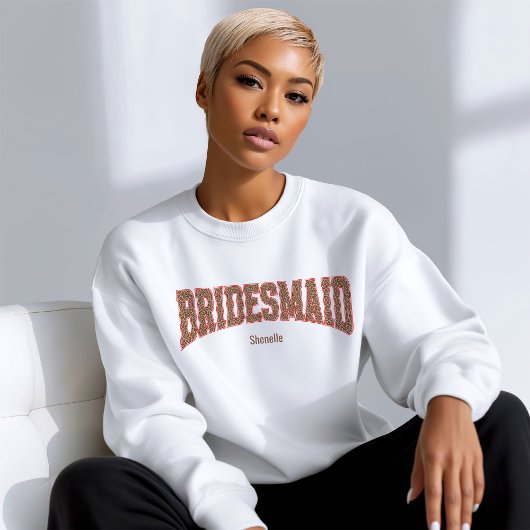 Red + Leopard Print Varsity BRIDESMAID Trui