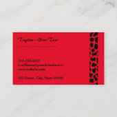 Red Leopard Professional Visitekaartje (Achterkant)