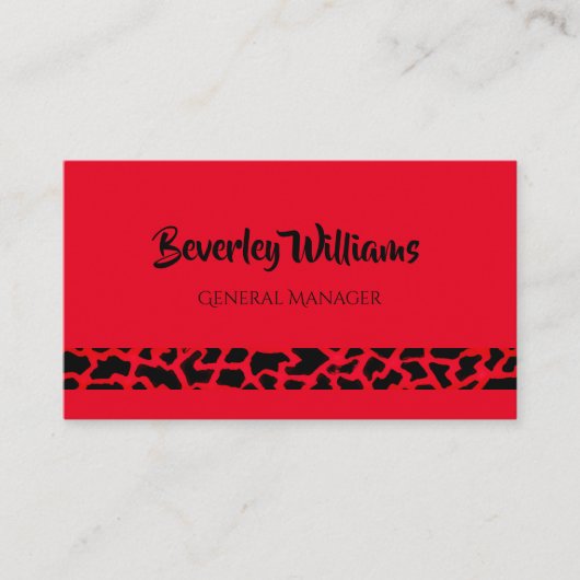 Red Leopard Professional Visitekaartje (Voorkant)