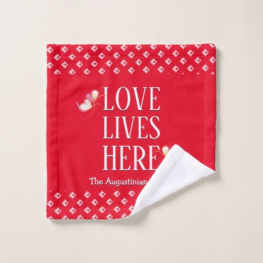 Red | LEVENDE LEVENS HIER | Stijlvol  Bad Handdoek (Wasdoekje)