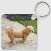 Red Lhasa Apso Sleutelhanger (Achterkant)