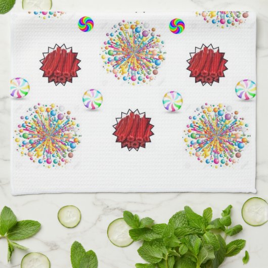 Red Licorice Kitchen Hand Towel Theedoek (Gevouwen)