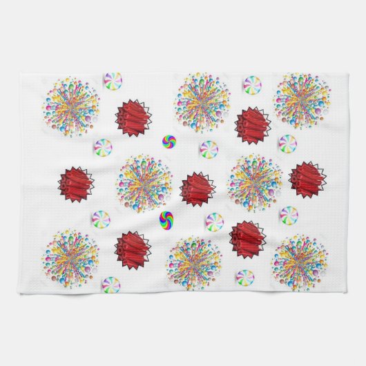 Red Licorice Kitchen Hand Towel Theedoek (Horizontaal)