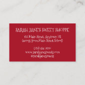 Red Licorice Whips Licorice Twist Snoep Store Visitekaartje (Achterkant)