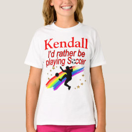 RED LIEVER SPELEN VOETBAL GEPERSONALISEERDE T SHIR T-SHIRT