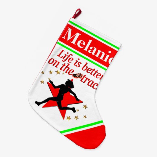 RED LIFE IS OP DE BAAN AANGEPASTE KERSTKOUS GROTE KERSTSOK (Voorkant (Hangend))