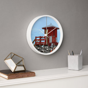 Red Lifeguard Tower No Lifeguard on Duty