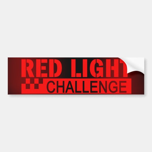Red Light Challenge Bumpersticker (Voorkant)