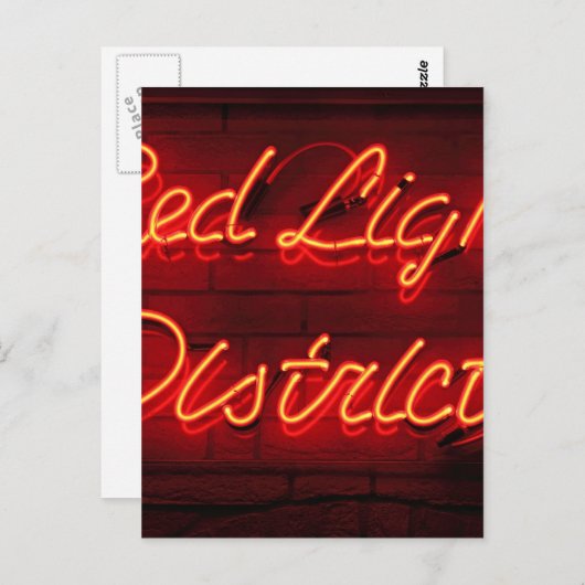 Red Light District Briefkaart (Voorkant / Achterkant)