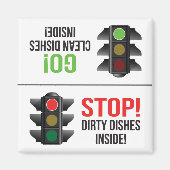 Red Light Green Light Dishwasmachine Magnet (Voorkant)