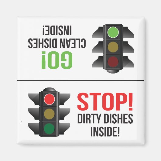 Red Light Green Light Dishwasmachine Magnet (Voorkant)