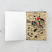 REd LIght Kerstmis Feestdagen Kaart (Binnen)