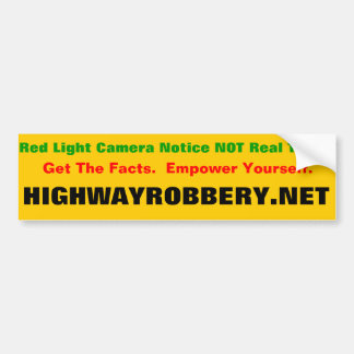 Red Light Ticket Bumpersticker