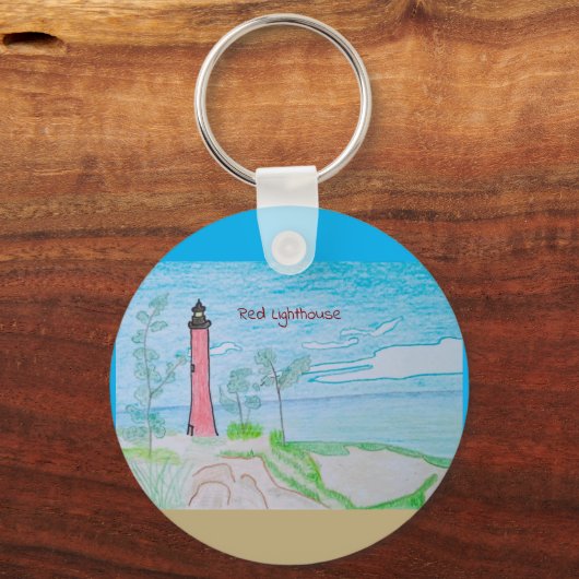 Red Lighthouse Sleutelhanger (Voorkant)