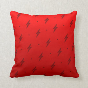 Red Lightning Bolt Flash Pattern Sierkussen