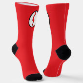 Red Lightning Bolt Superheld Halloween Sokken (Gebogen)