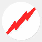 Red Lightning Ronde Sticker (Voorkant)