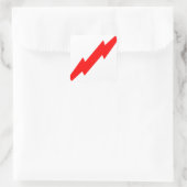 Red Lightning Vierkante Sticker (Tas)
