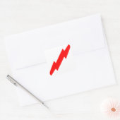 Red Lightning Vierkante Sticker (Envelop)