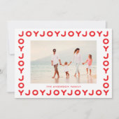 Red Lijst kerstJOY | Foto Feestdagenkaart (Voorkant)