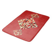 Red Lilies Bath Mat (Gekanteld)