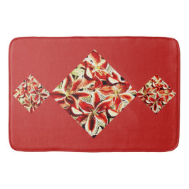 Red Lilies Bath Mat
