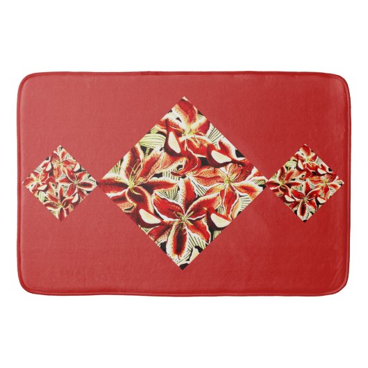Red Lilies Bath Mat (Voorkant)