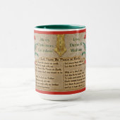 Red Lilies en kerstteksten - op maat gesneden Mok (Midden)