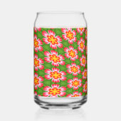 red lilies pattern blikvorm glas (Voorkant)