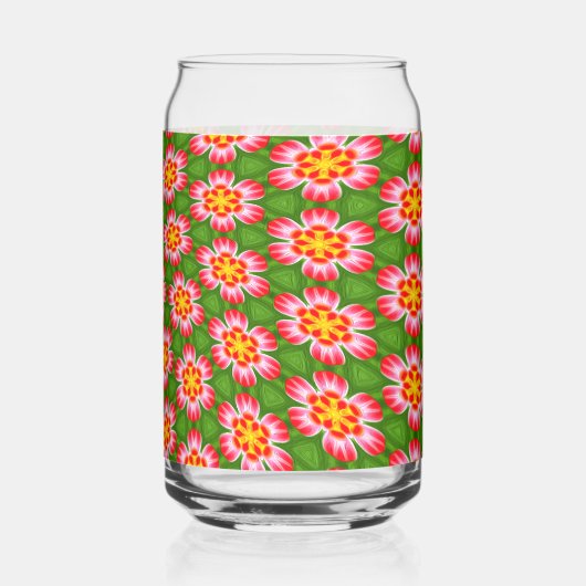 red lilies pattern blikvorm glas (Achterkant)