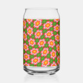 red lilies pattern blikvorm glas (Links)