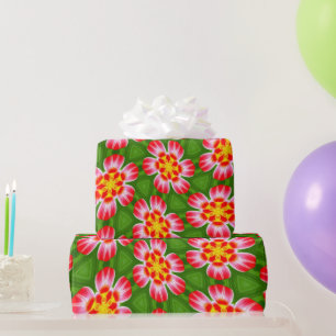 red lilies pattern cadeaupapier